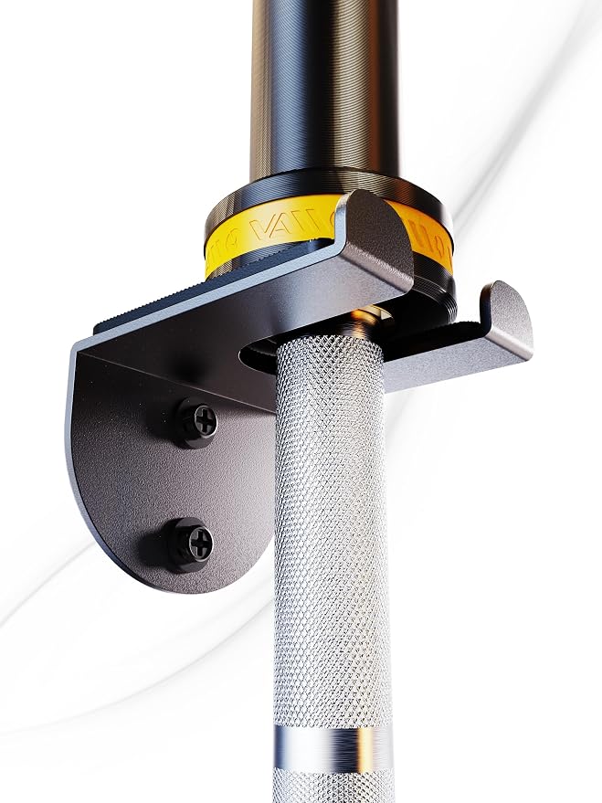 VAIIO Single Olympic Barbell Hanger, Garage Gym Bar Wall Rack, Vertical Barbell - Image 2