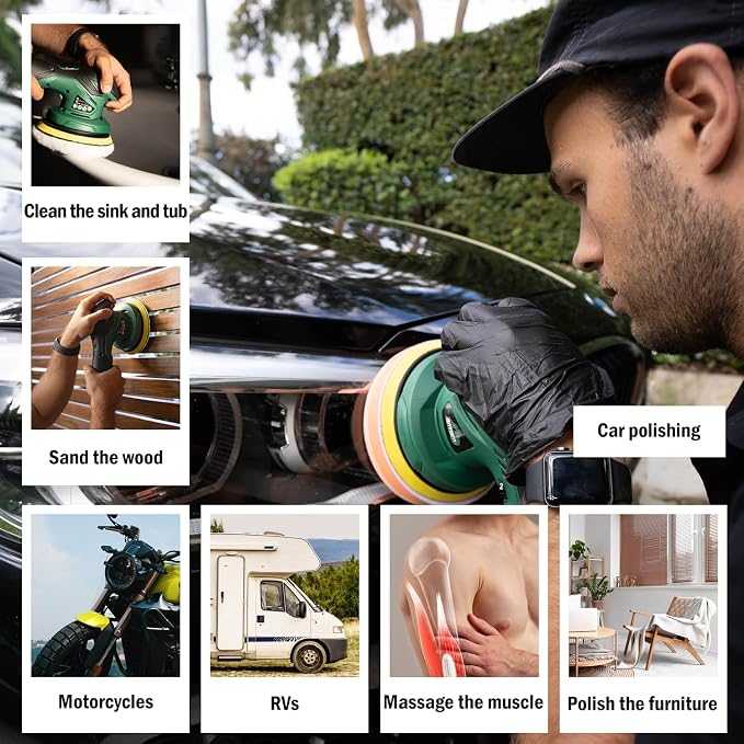 BATOCA - Cordless Car Buffer Polisher - 1pcs 2.0Ah 12V Lithium-ion Rechargeable - Image 8