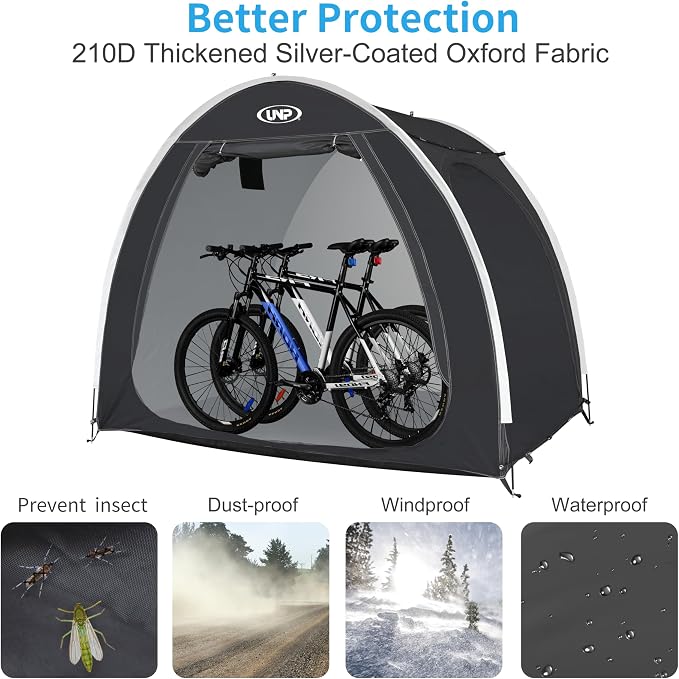 UNP Bike Storage Shed Tent, Portable Outdoor Bike Storage Tent - Image 5