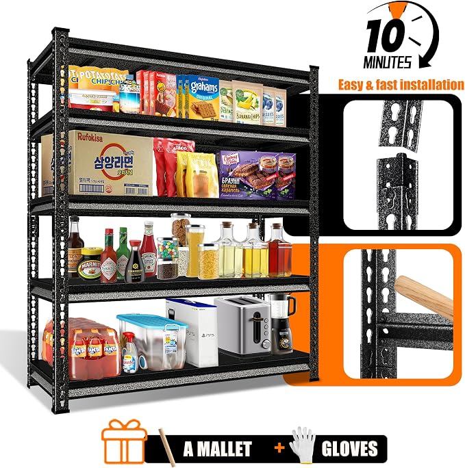 48" W Garage Shelving Heavy Duty，3000LBS Loads Adjustable Garage Storage Shelves - Image 4