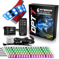 OPT7 Aura Double Row Car LED Lights Interior 6pc by OPT7