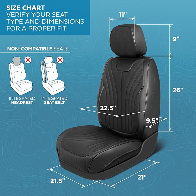 Elite Edition Faux Leather & Suede Seat Covers - Image 5
