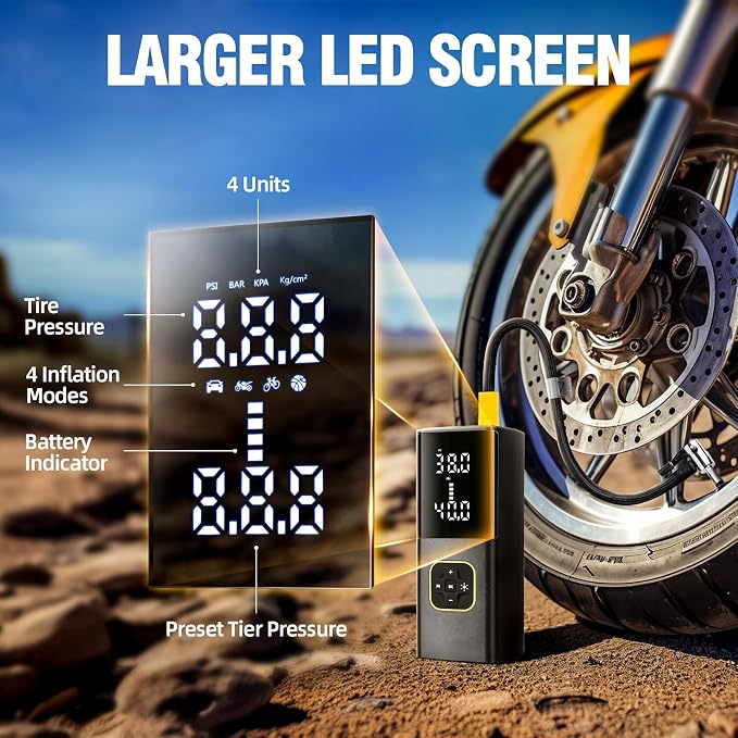 Zune Lotoo Rechargeable Tire Inflator Portable Air Compressor - Image 3
