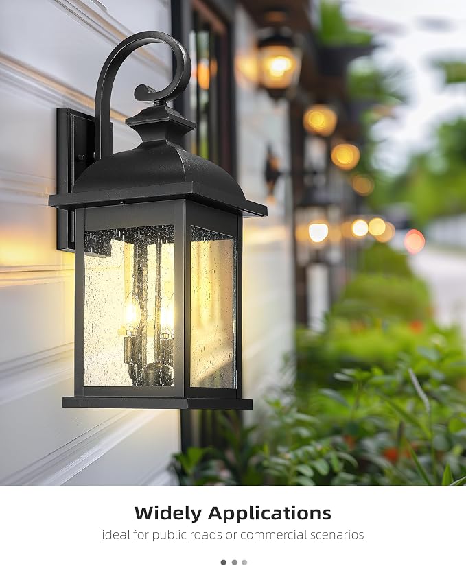 FEMILA 26" Outdoor Wall Light, Large Exterior Wall Light Fixtures, 3 Light - Image 3