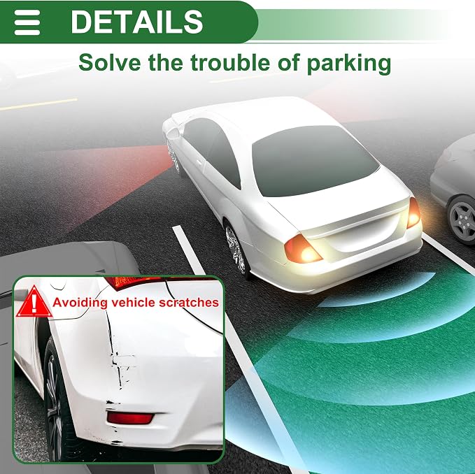 Motoforti Auto Vehicle Reverse Backup Radar System Reverse Parking Sensors - Image 4