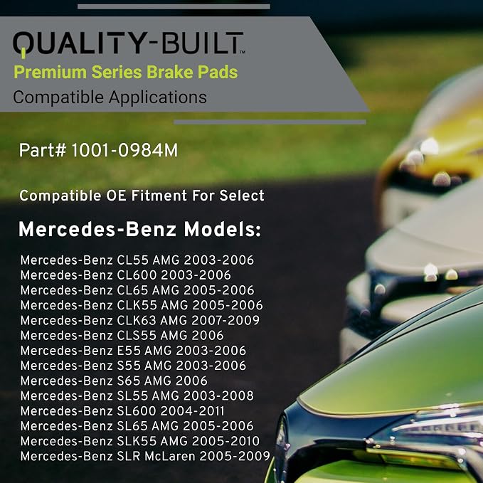 Premium Semi-Metallic Rear Brake Pads Compatible - Image 3