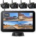 4 Magnetic Solar Wireless Backup Camera HD1080P 7" DVR Monitor, 3Mins No-Wire by ZEROXCLUB