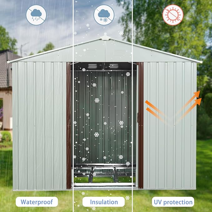 8 x 4 FT Outdoor Storage Shed - Image 5