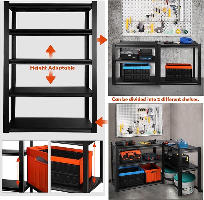 PACHIRA E-Commerce 72" Garage Shelving Heavy Duty, Wide Size Storage Shelves - Image 6