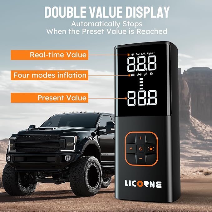Tire Inflator Portable Air Compressor, 5X Faster Portable Air Pump - Image 7