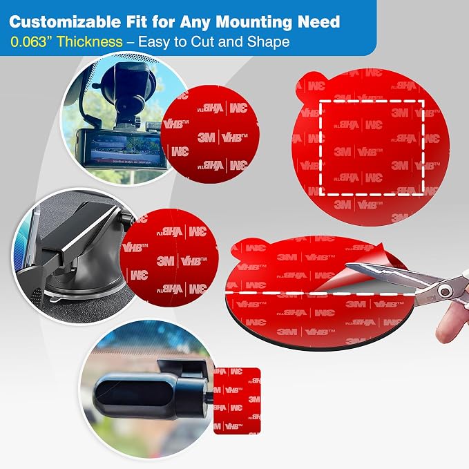 Double-Sided Adhesive Pads for Dash Cam Mount – Made - Image 5