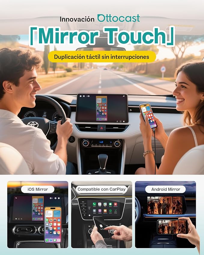 OTTOCAST Mirror Touch Wireless CarPlay Adapter - Image 3