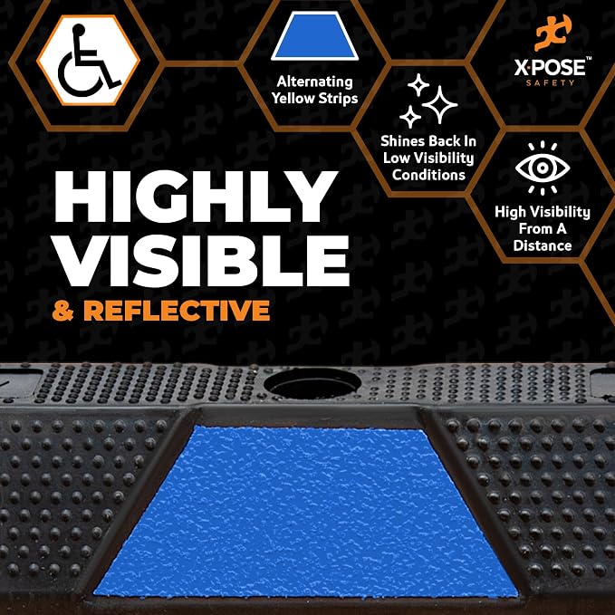 Xpose Safety 72" Heavy Duty Rubber Parking Stopper – 6 Pack Wheel Blocks - Image 4
