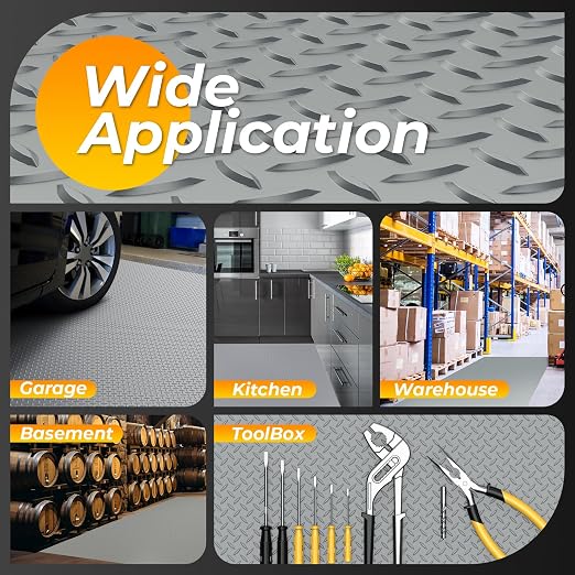 7.5 x 16 FT Garage Floor Mats for Under Car, 2.8mm Thickened Rubber Flooring - Image 7