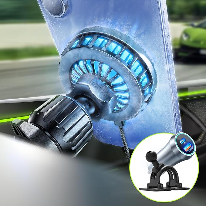 LISEN for Qi2 15W MagSafe Car Mount Charger, Wireless Magnetic Car Mount for by Lisen