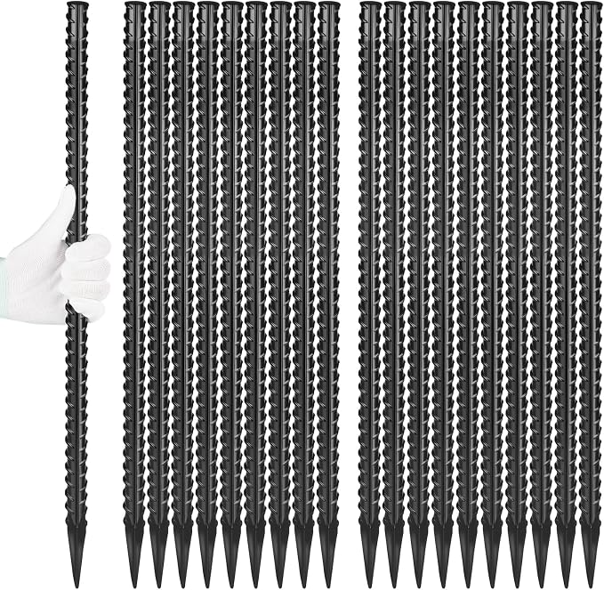 24 Inches Straight Rebar Stakes, 1/2" Diameter Steel Metal Stakes - Image 8