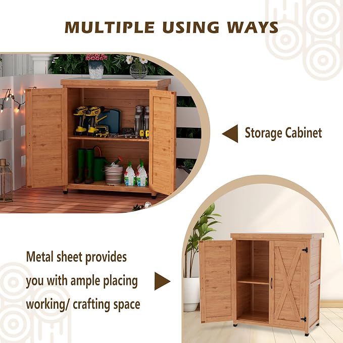 Outdoor Storage Shed Waterproof, Potting Shed - Image 4
