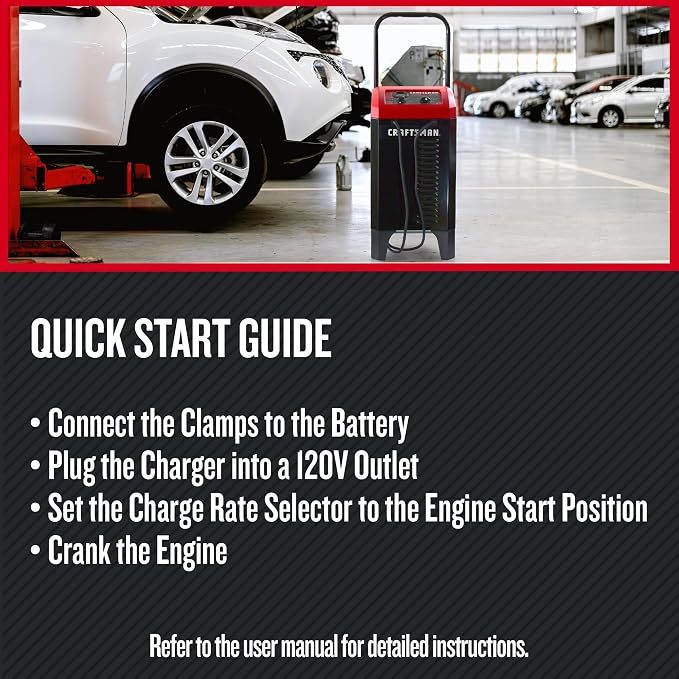 CRAFTSMAN Wheeled Battery Charger and Engine Starter, CMXCESM233, 2-in-1 Manual - Image 4