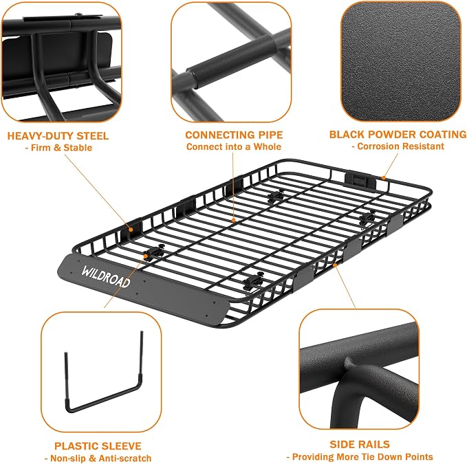 WILDROAD Car Roof Cargo Carrier Combo - Image 3