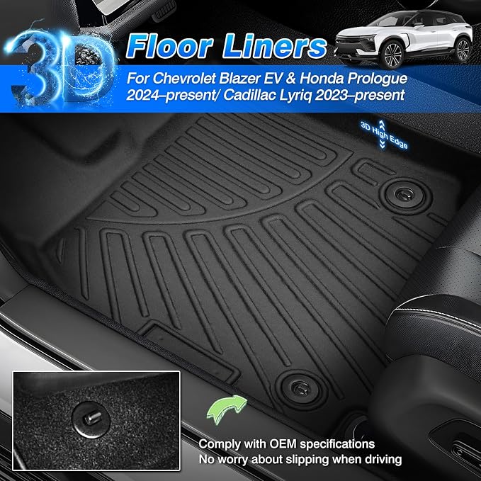 Cartist Floor Mats Fit for Chevrolet Blazer EV 2024 2025 2026/Cadillac Lyric - Image 2