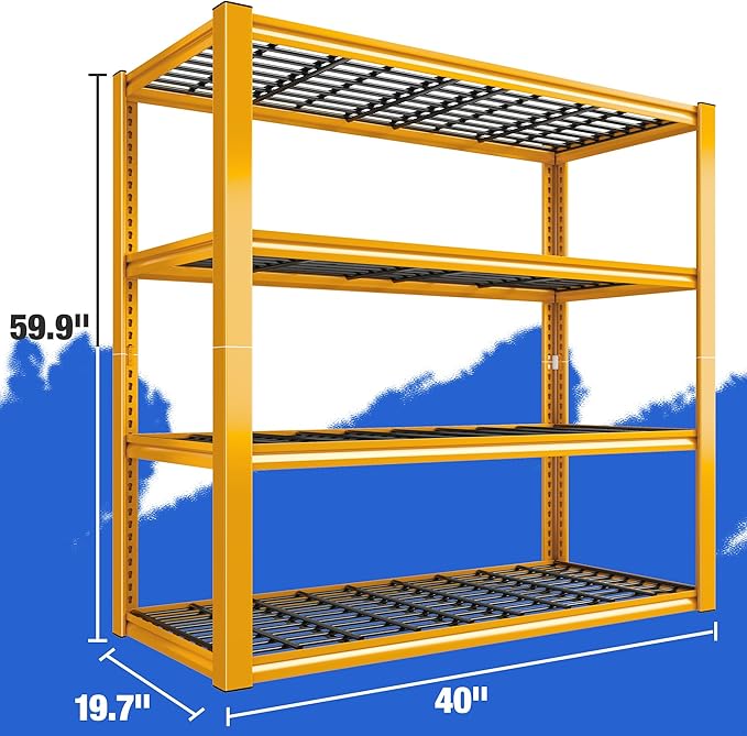 REIBII 40" W Garage Shelving Heavy Duty Metal Shelving 2200LBS Storage Shelves - Image 3
