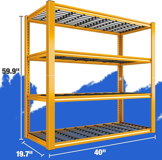 REIBII 40" W Garage Shelving Heavy Duty Metal Shelving 2200LBS Storage Shelves - Image 3