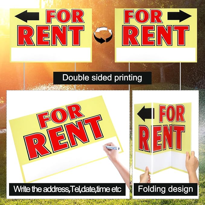 Marsui 3 Pcs Sale Sign 23.6 x 15.7 Inch Double Sided Sign - Image 3