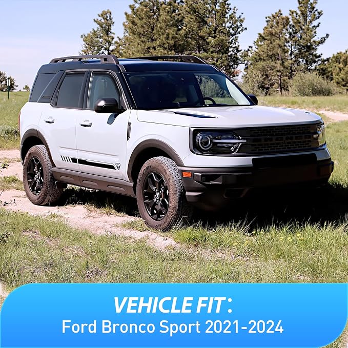 Nilight in Channel Rain Guards for Ford Bronco Sport 2021 2022 2023 2024 - Image 5