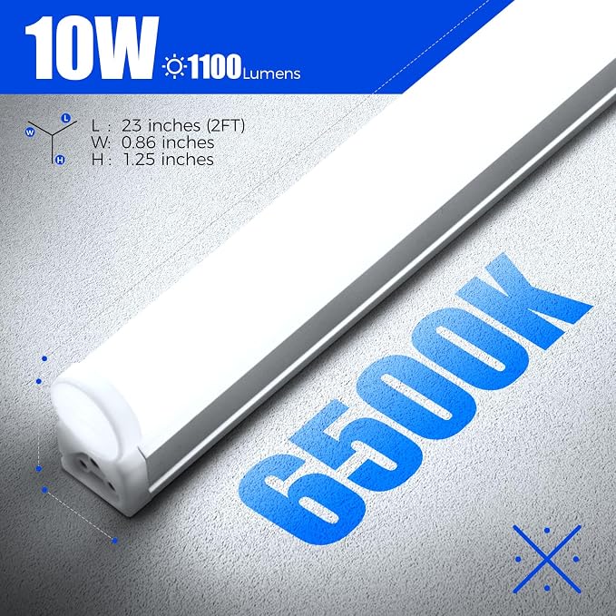 Barrina T5 LED Shop Light 2FT, Utility Shop Lights, Ceiling and Under Cabinet - Image 6