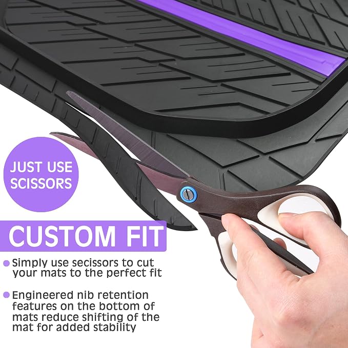 CAR PASS Tire Tread DeepDish Rubber Floor Mats - Image 7
