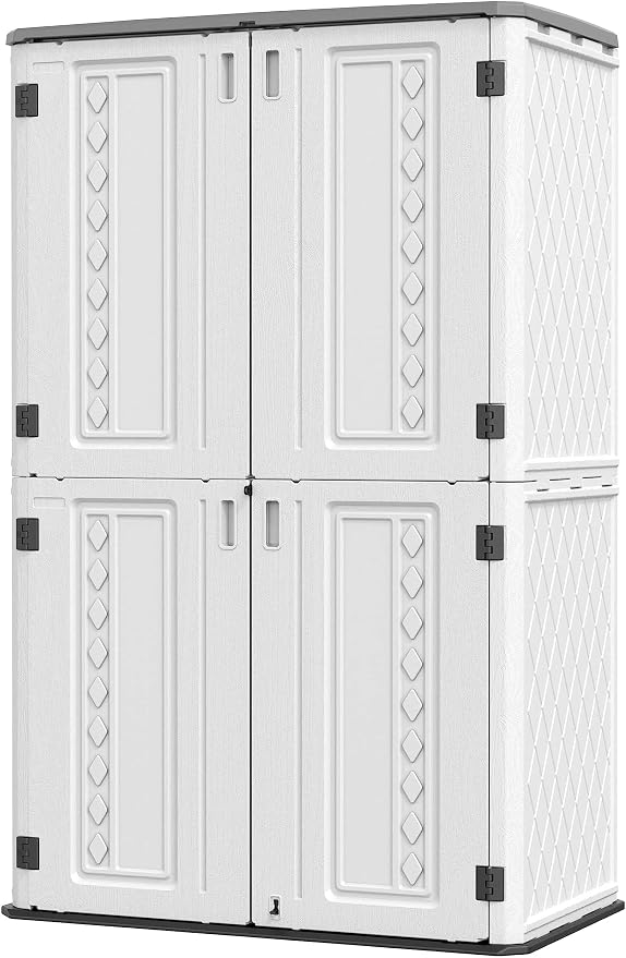 HOMSPARK Storage Shed Weather Resistance, Outdoor Storage Cabinet by HOMSPARK