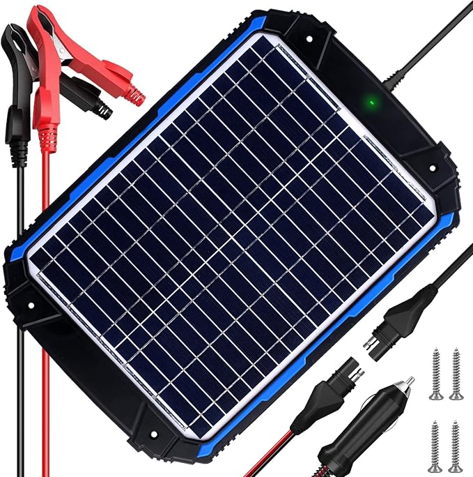 SUNER POWER 18W 12V Solar Battery Trickle Charger & Maintainer PRO, Built-in by SUNERPOWER