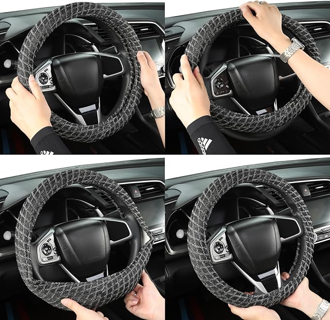 Auto Newer Breathable Steering Wheel Cover Suitable - Image 2