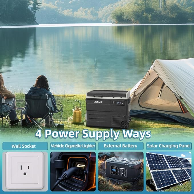 12 Car Refrigerator, 53Quart Dual Zone 12V Car Fridge Portable Freezer - Image 7