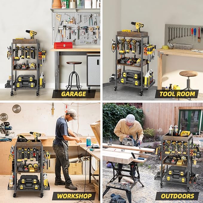 Power Tool Organizer Garage Storage Organization Shelving Tool Holder Drill - Image 5