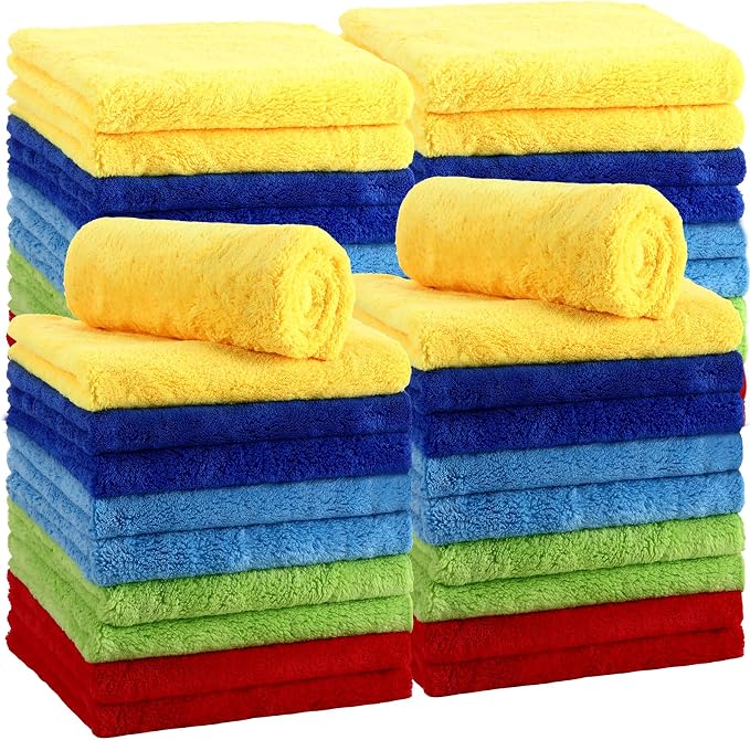 Shimeyao 30 Pcs Edgeless Microfiber Plush Towels by Shimeyao