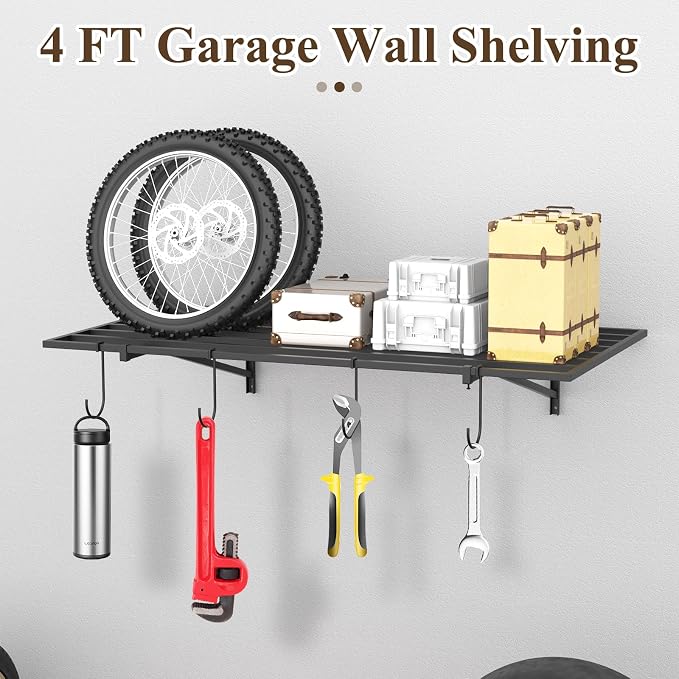 PEKGRIL Garage Wall Shelving Set of 2, 2X4 ft, Contemporary Style, Heavy Duty - Image 6