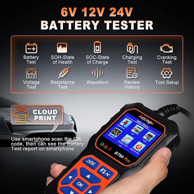 BT60 Pro Acclope Car Battery Tester - Image 2