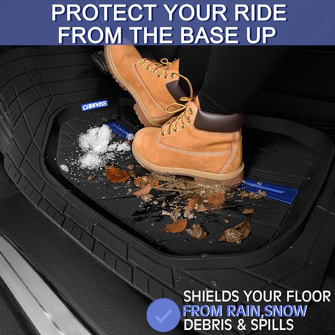 CAR PASS Tire Tread DeepDish Rubber Floor Mats - Image 6