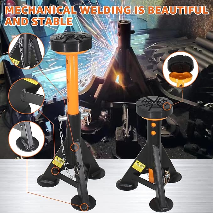 BESTOOL Heavy Duty Jack Stand，Low Profile Car Jack Stand - Image 3