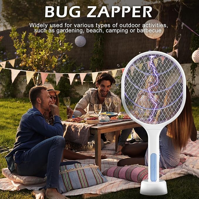 Bug Zapper 2 Pack, VANELC Electric Fly Swatter Racket Fly Zapper, 3000 Volt USB - Image 7
