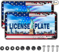 License Plate Cover Multicolor License Plate Frames Patriotic USA American Flag by Unknown