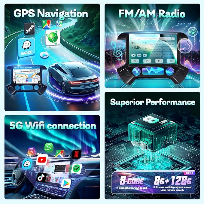 13.1" 8Core 8+128G Car Radio for Chevy Silverado GMC Sierra 2014-2018, 5Ghz - Image 5