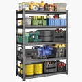 78" H, Metal Garage Shelving Heavy Duty 5-Tier Adjustable Storage Shelves Easy by HYMNXEMO