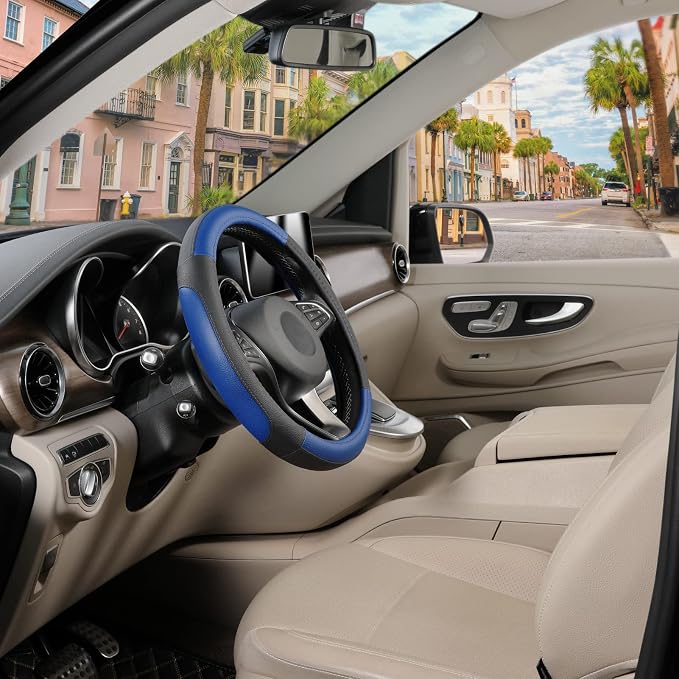 SEG Direct Car Steering Wheel Cover Universal Standard Size 14.5-15 inch - Image 7