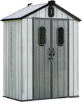 Domi 5x3 FT Outdoor Resin Storage Shed, All-Weather Double-Wall Storage Building by domioutdoorliving
