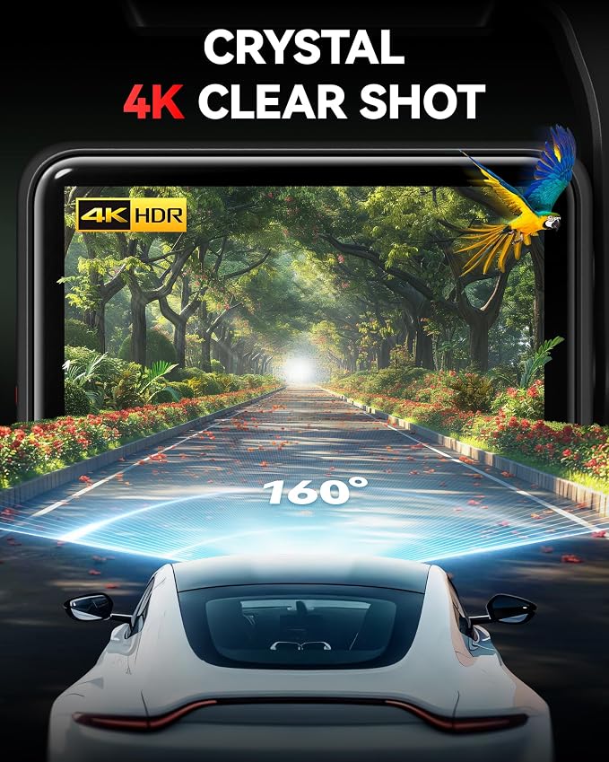 REDTIGER F4 4K Dash Cam Front, 2.2 inch Mini Car Camera, 2160P UHD Touch Screen - Image 3
