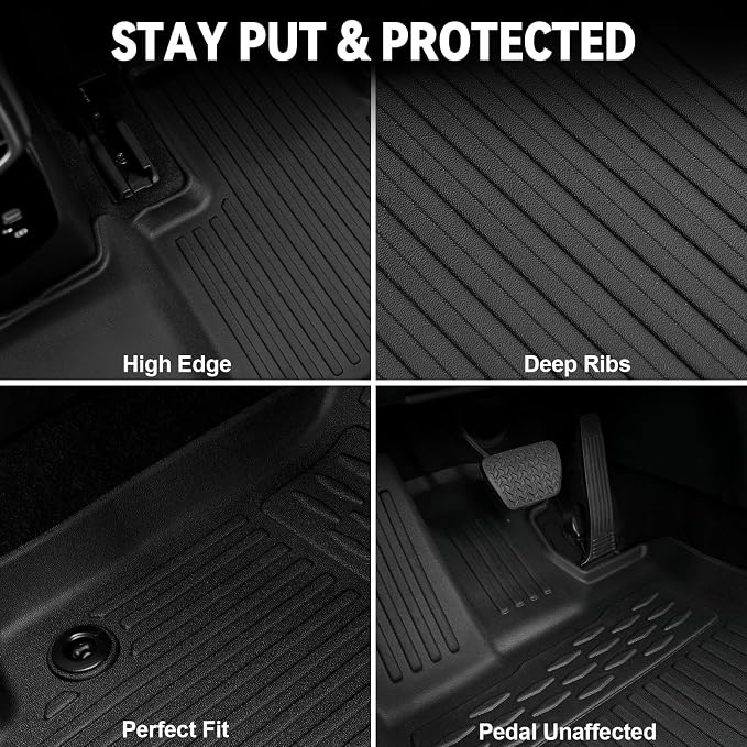 Floor Mats Set for 2023-2025 Lexus RX350/RX350H/RX500h Accessories, All Weather - Image 6
