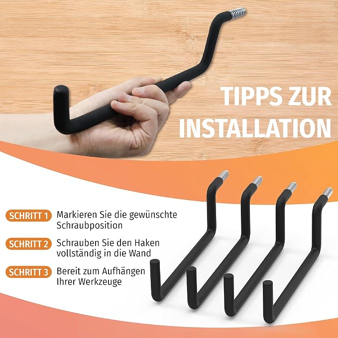 HUHOLE Ladder Hooks 4 Pack Wall Hangers - Image 4