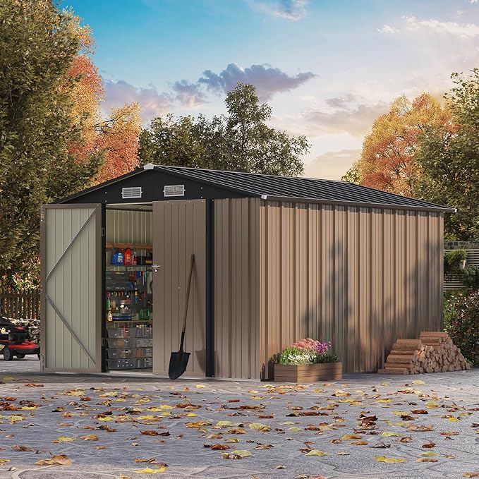 Patiowell 8x10 FT Outdoor Storage Shed - Image 3